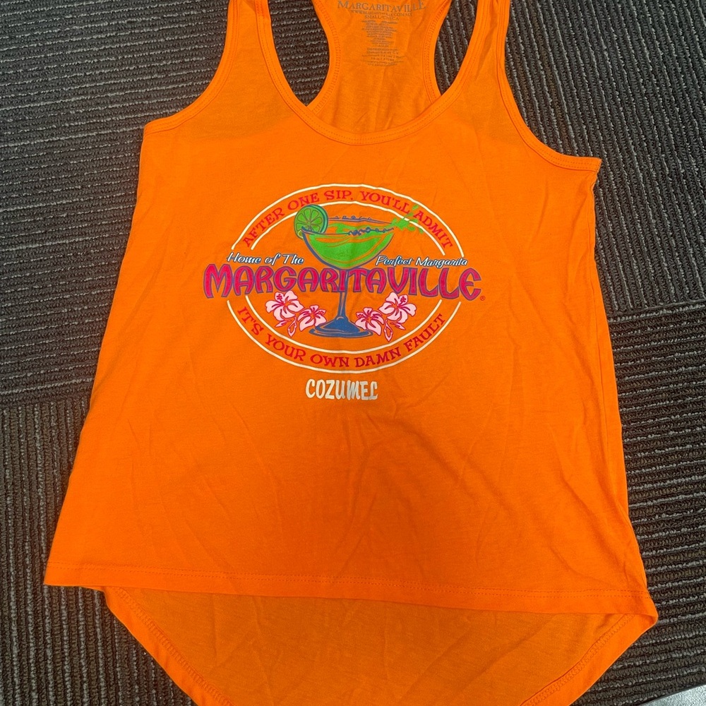 Margaritaville Cozumel Orange Tank Top